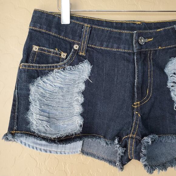 Carmar Distressed Cut Off Denim Shorts - Picture 3 of 9